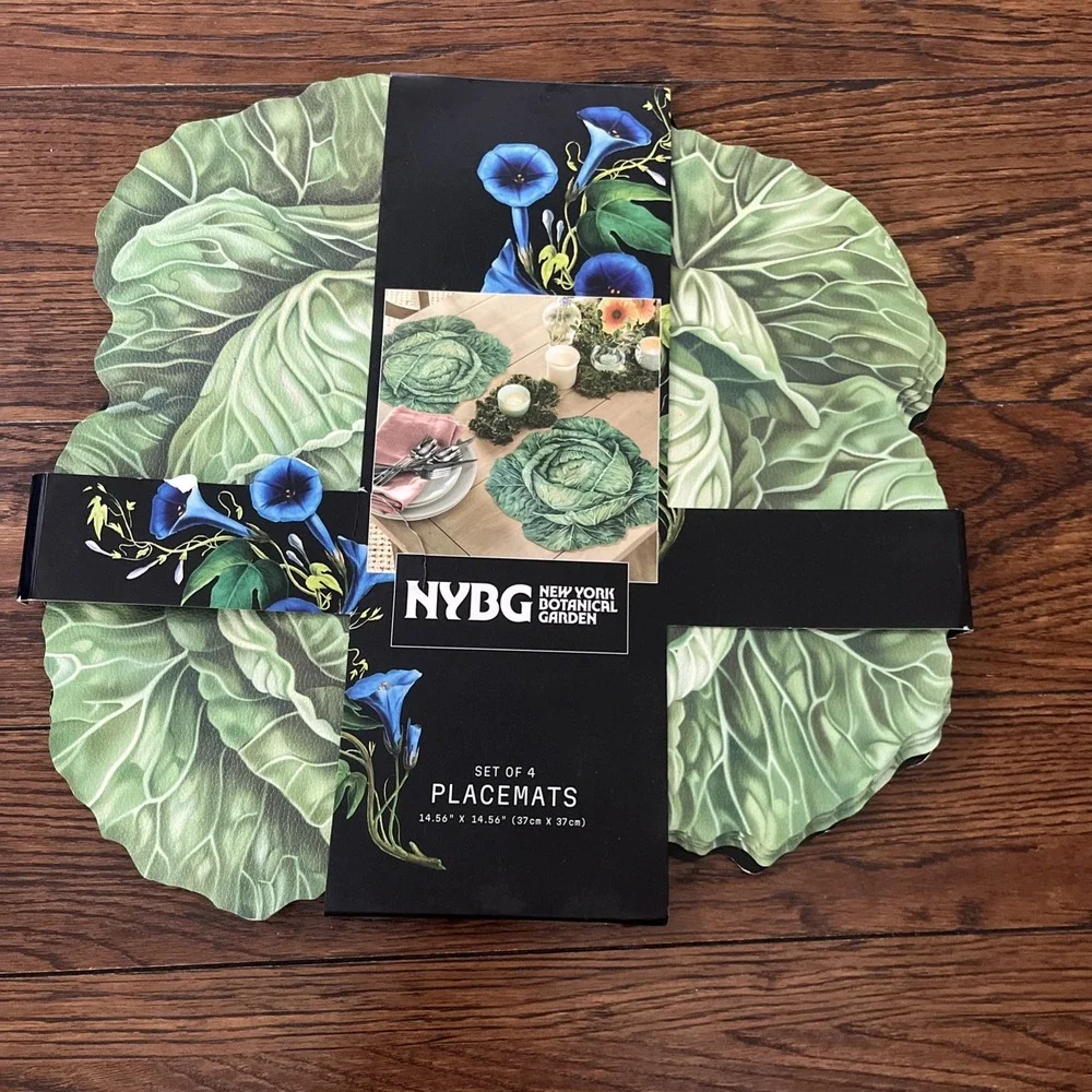Cabbage Shaped Placemats Set Of 4 Vinyl 14.5